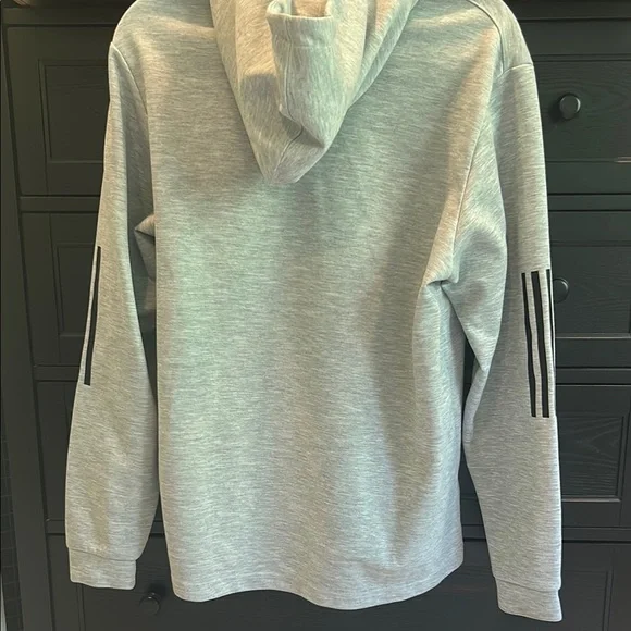 Adidas Gray and Black Logo Hoodie - Picture 3 of 5